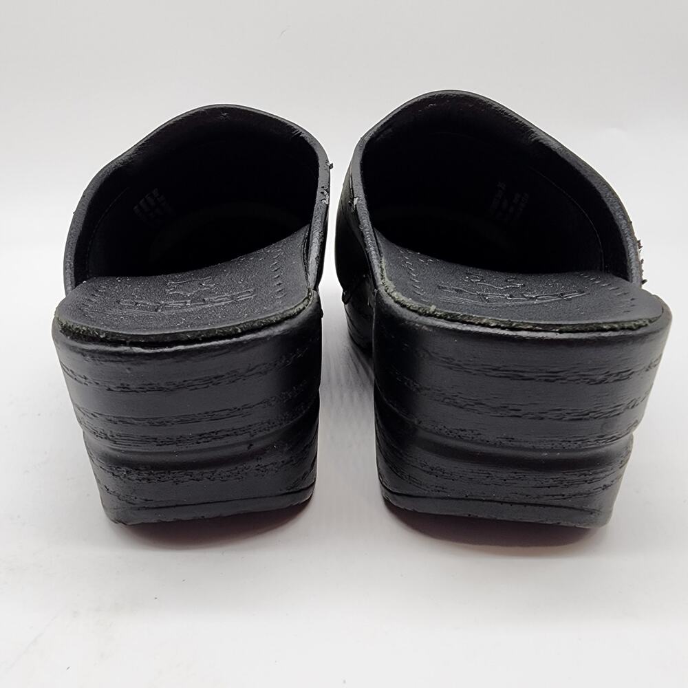 Dansko Sonja Open Back Clog Black Oiled Leather Slip-on Shoes EU 35 US 5 - Picture 8 of 10